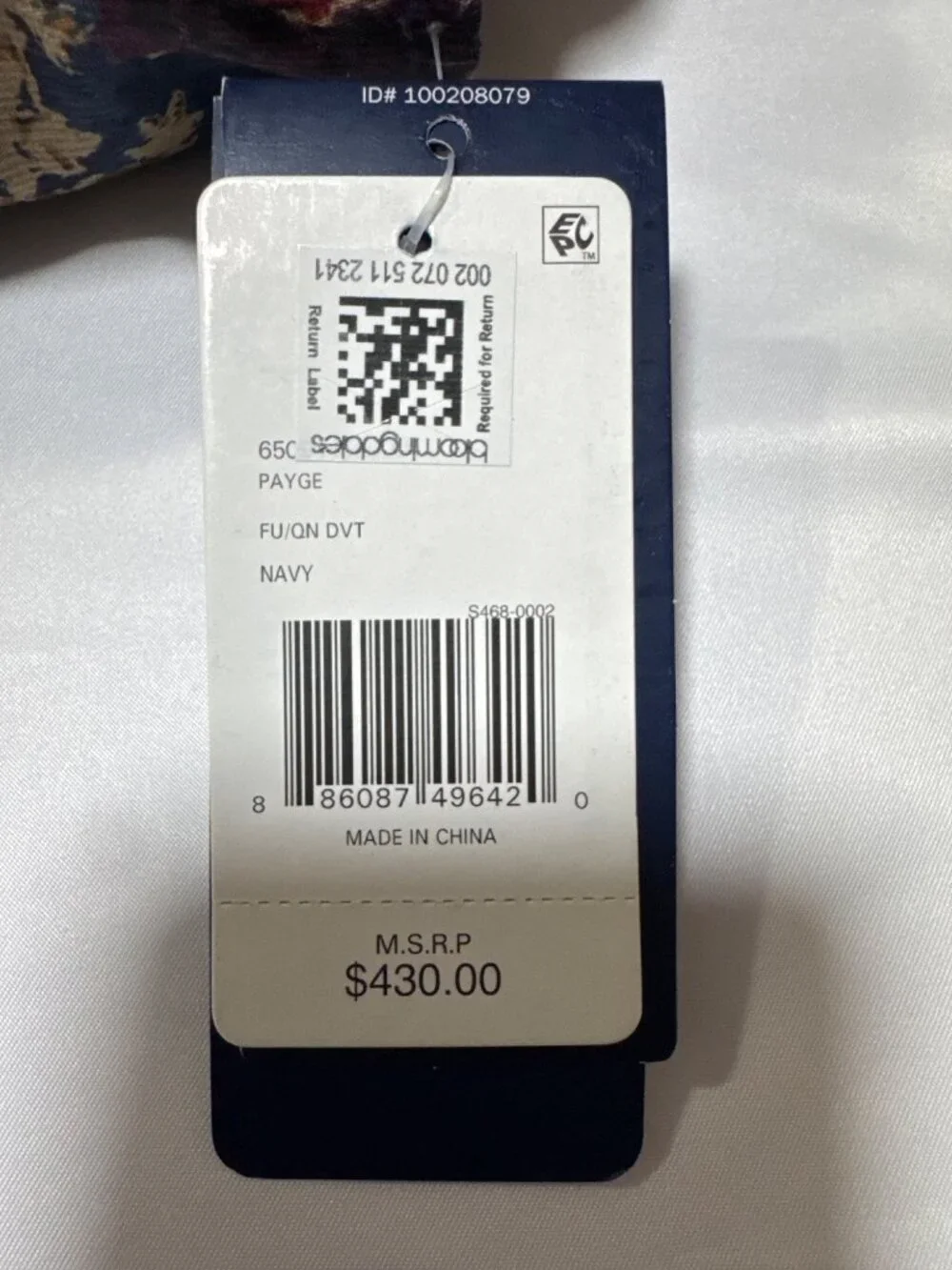 NWT Ralph Lauren Ludlow Collection Payge Duvet Cover Navy Size Full/Queen